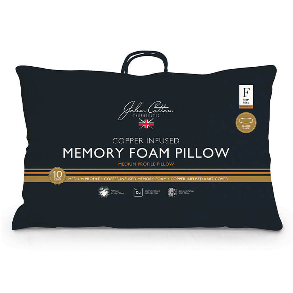 John Cotton Copper Infused Memory Foam Pillow