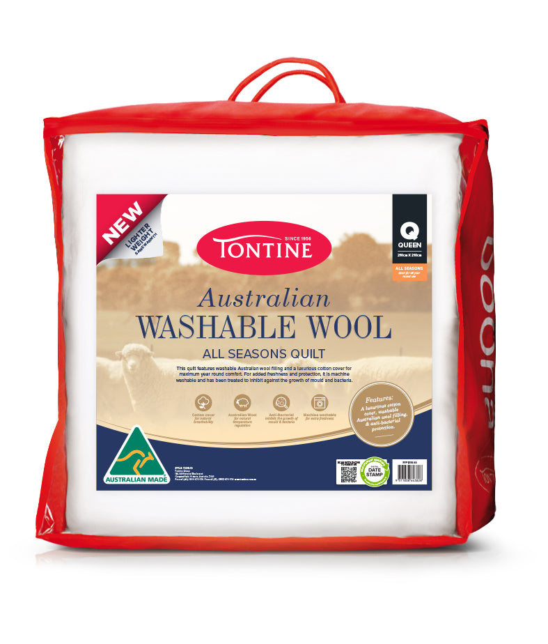 Tontine Lightweight Australian Washable Wool Quilt - All Seasons - Double